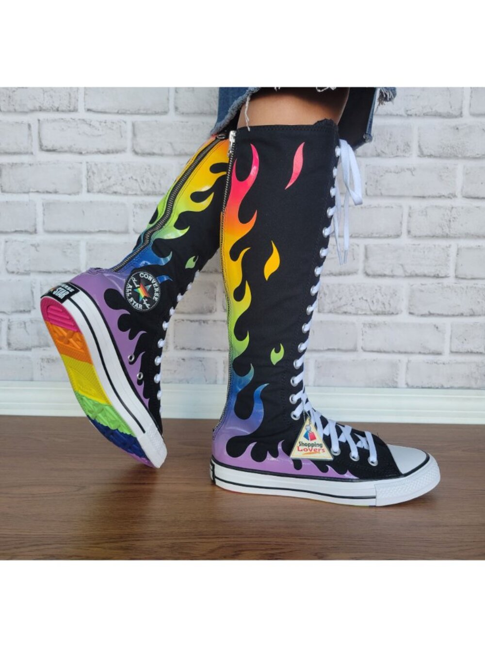 ❤️Converse Chuck Taylor All Star XXHi Pride Sz 8 Women Ultra-high Boots A15779C - Picture 2 of 9